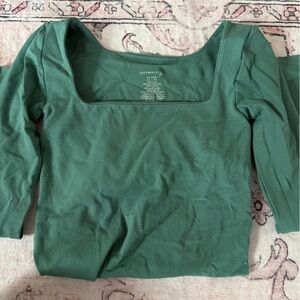 Free People Green Long Sleeve